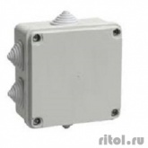 Iek UKO11-100-100-050-K41-44 Коробка КМ41233 распаячная для о/п 100х100х50 мм IP44 (RAL7035, 6 гермовводов)