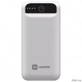 Harper Аккумулятор внешний портативный PB-2605 White(5 000 мАч; Тип батареи: Li-Ion; Фонарик; LED индикатор уровня заряда; Вход: 5В/1А; Выход USB 1: 5В/1)