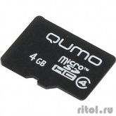 Micro SecureDigital 4Gb QUMO QM4GMICSDHC4NA {MicroSDHC Class 4}