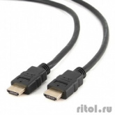 Кабель HDMI Gembird, 20м, v1.4, 19M/19M, черный, позол.раз., экран, пакет, [CC-HDMI4-20M]