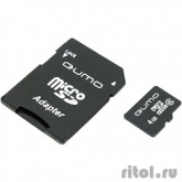 Micro SecureDigital 4Gb QUMO QM4GMICSDHC6 {MicroSDHC Class 6, SD adapter}