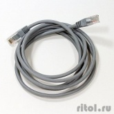 Патчкорд литой  TV-COM многожильный UTP кат.5е 2м серый