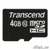 Micro SecureDigital 4Gb Transcend TS4GUSDC10 {MicroSDHC Class 10}