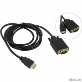 ORIENT  Кабель-адаптер HDMI M  C702 --> VGA 15M, длина 1.8 метра, черный