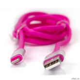 Harper Силиконовый Кабель для зарядки и синхронизации USB - Lightning, SCH-530 pink (1м, способны заряжать устройства до 2х ампер)