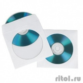 HAMA Конверты для CD/DVD бумажные с прозрачным окошком 100шт (белый) H-62672