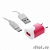 СЗУ Continent  1A/1*USB , красно-белый , ZN10-194RD /OEM