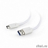 Cablexpert Кабель USB3.0 AM/USB Type-C, 1.8м, белый, пакет (CCP-USB3-AMCM-6-W)