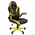 Офисное кресло Chairman   game 15 Россия экопремиум черный/желтый  (7028512)