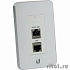 UBIQUITI UAP-IW Точка доступа 2.4 ГГц, в стену, 802.3af и раздача, 3x Ethernet