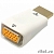 ORIENT Адаптер C117, HDMI M -> VGA 15F, для подкл.монитора/проектора к выходу HDMI, белый (30567)